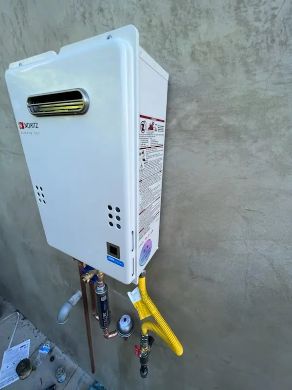 Tankless water heater installation for Bartlett Estates homes